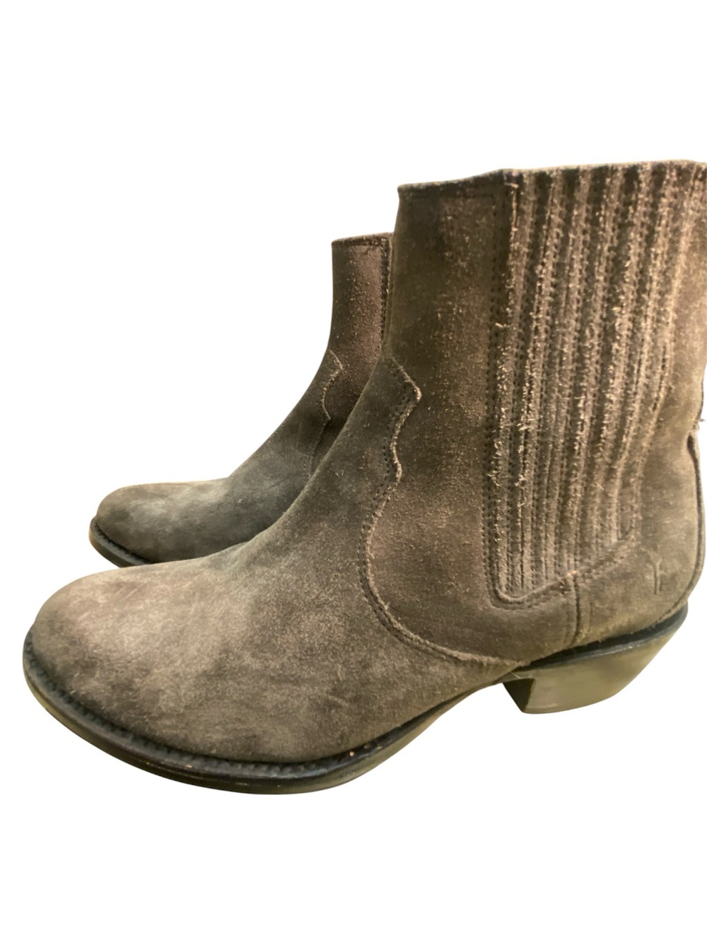 Frye boots size 6 -gray suede -like new